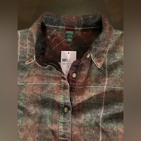 New plaid button up tunic - Picture 2 of 4